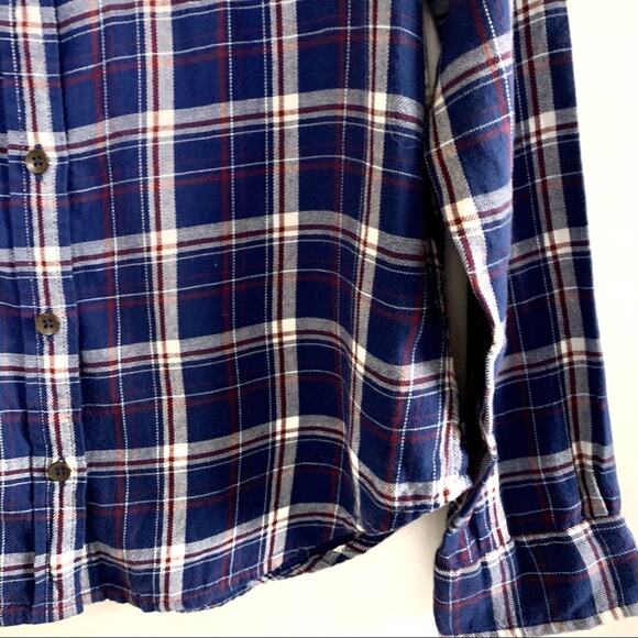 Forever 21 Country Plaid Flannel Button Down Shirt Cotton Medium - Picture 4 of 10
